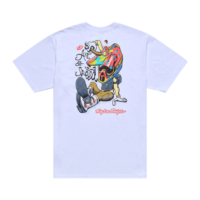 Troy Lee Designs Short Sleeve Tee Heritage L White