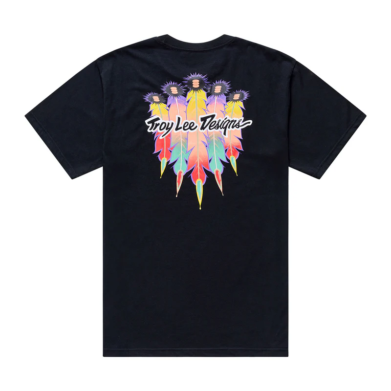 Troy Lee Designs Feathers Short Sleeve Tee L Black