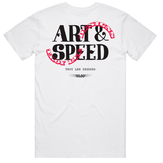 Troy Lee Designs Short Sleeve Tee Pink Slips L White