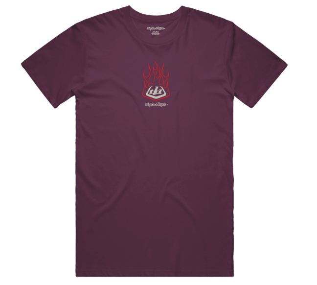 Troy Lee Designs Short Sleeve Tee Flame 2 S Sangria