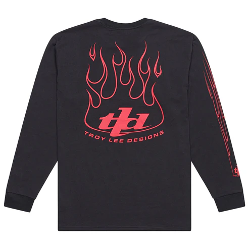 Troy Lee Designs Long Sleeve Tee Torched L Carbon