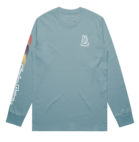 Troy Lee Designs Long Sleeve Tee Deuces L Dawn Blue