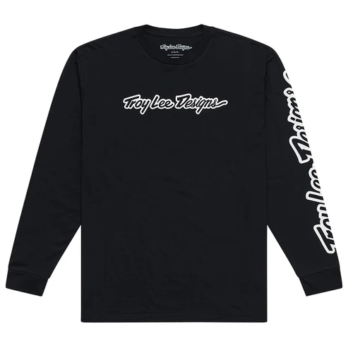 Troy Lee Designs Long Sleeve Tee Signature L Black