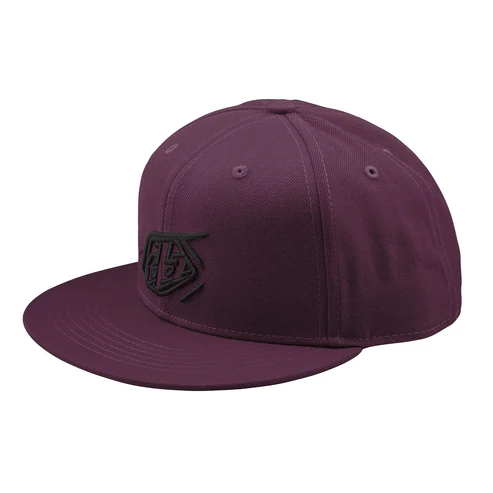 Troy Lee Designs Flat Bill Snapback Badge Sangria