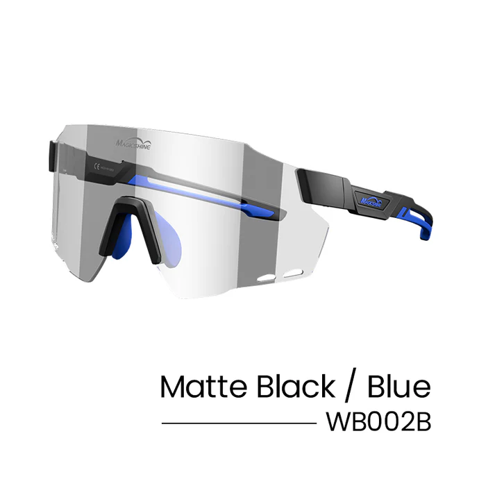 MAGICSHINE Windbreaker Photochromic Cycling Sunglasses Black / Blue
