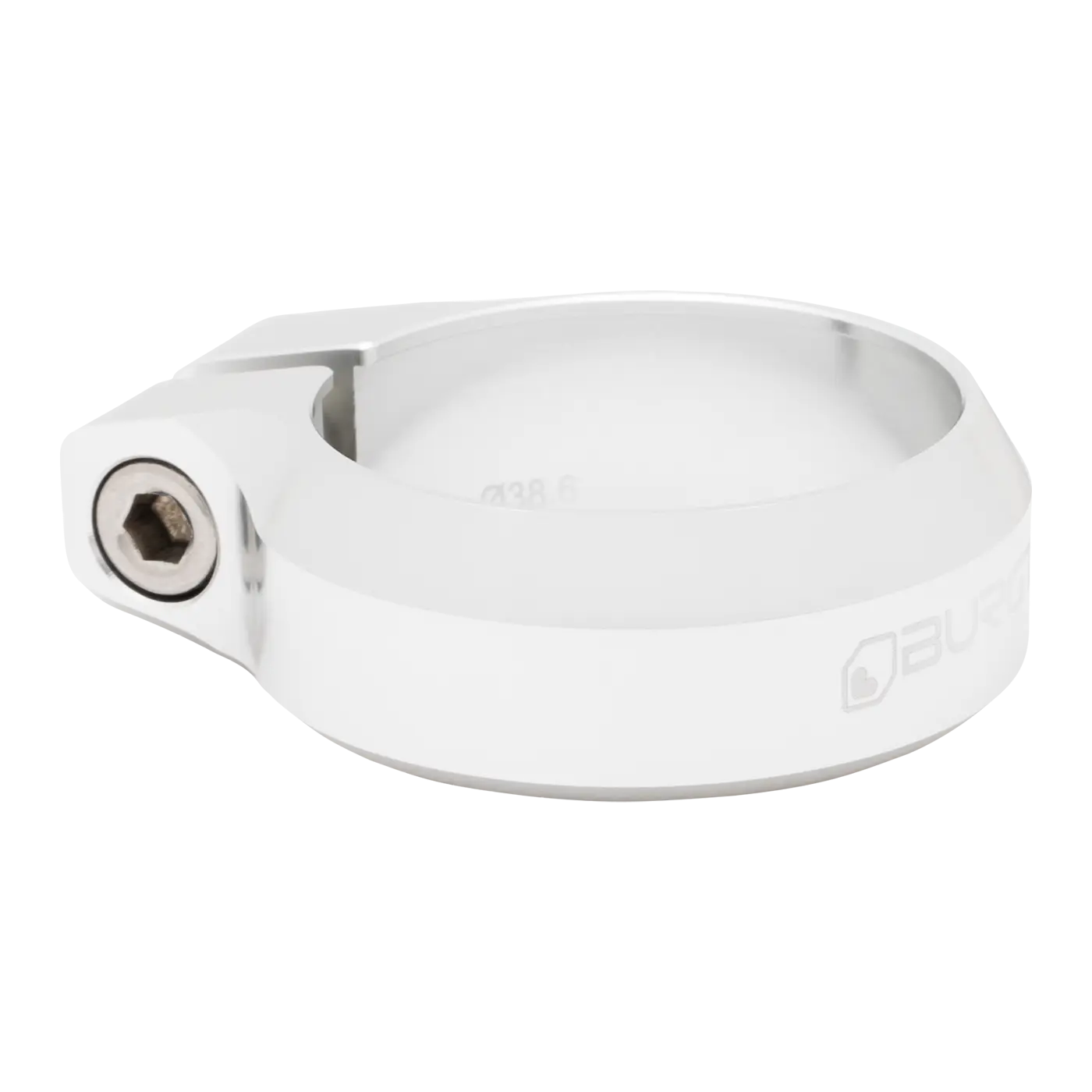 BURGTEC Seat Clamp - 38.6mm Diameter - Rhodium Silver