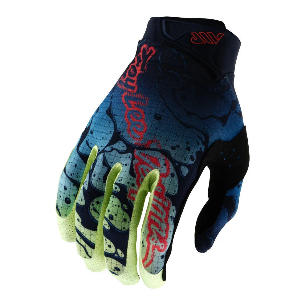 Troy Lee Designs Air Glove Drip Glo Yellow / Dark Navy XL