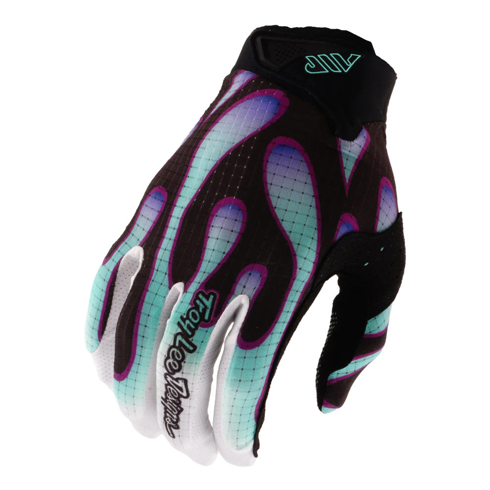 Troy Lee Designs Air Glove Overspray Black / Real Teal L