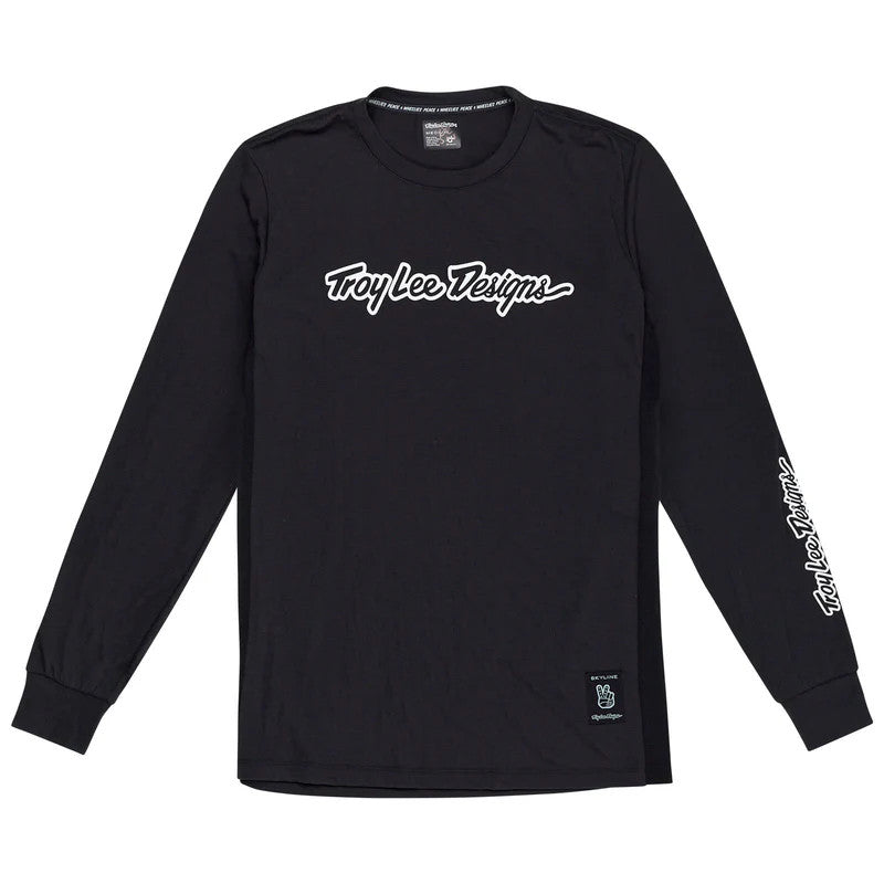 Troy Lee Designs Skyline Long Sleeve Ride Tee Signature Black XL