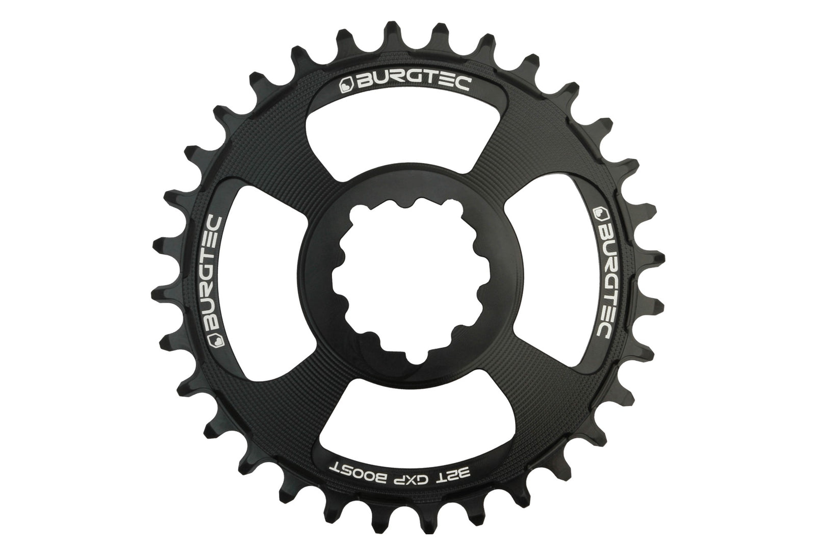 GXP Boost 3mm Offset Thick Thin Chainring Burgtec Black 30T