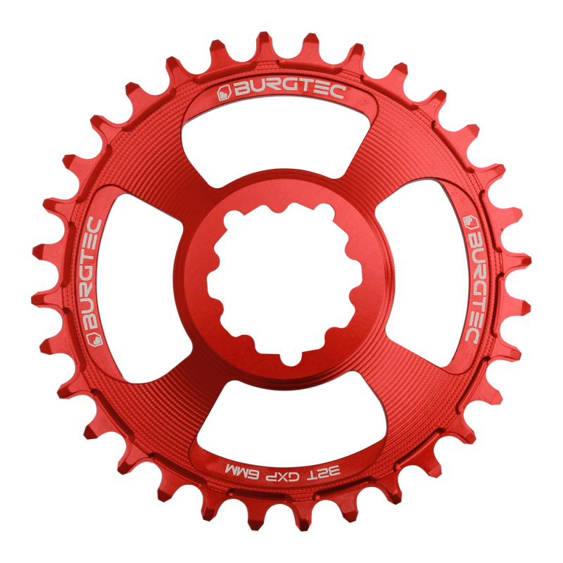 BURGTEC GXP 6mm Offset Thick Thin Chainring Race Red 34T