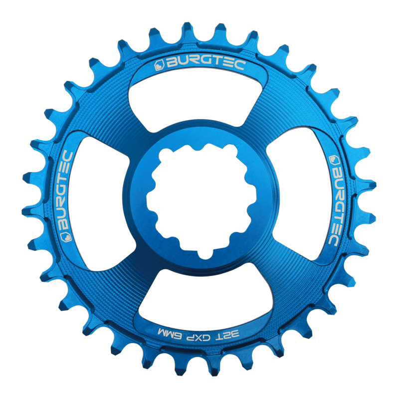 BURGTEC GXP 6mm Offset Thick Thin Chainring Deep Blue 34T