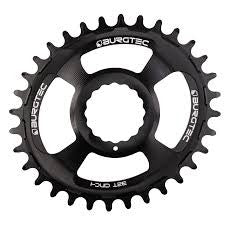 BURGTEC Oval 3mm Offset Thick Thin Chainring for Race Face Cinch - 32T - Burgtec Black