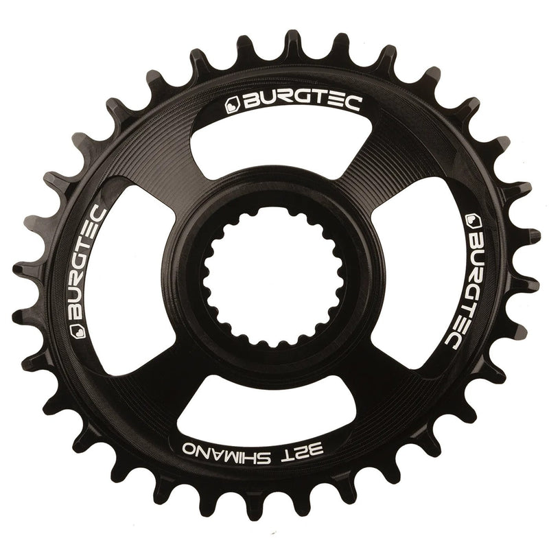 BURGTEC Oval Thick Thin Chainring for Shimano Direct Mount - 32T - Burgtec Black
