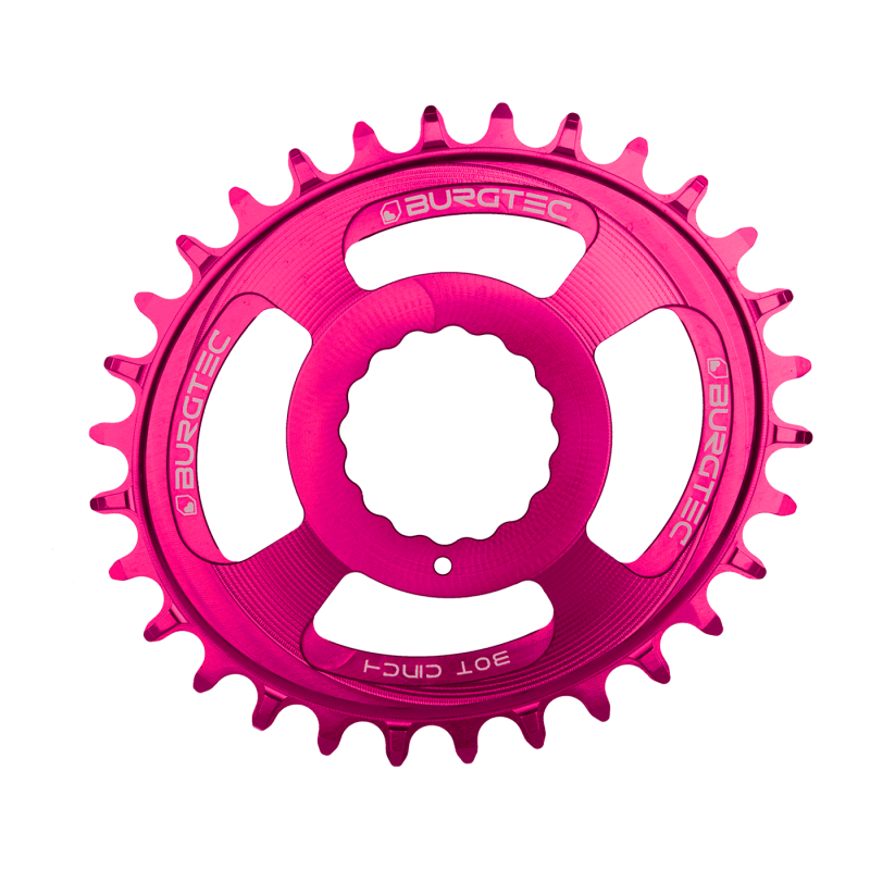 BURGTEC Oval Cinch Thick Thin Chainring ­Purple Rain ­32T