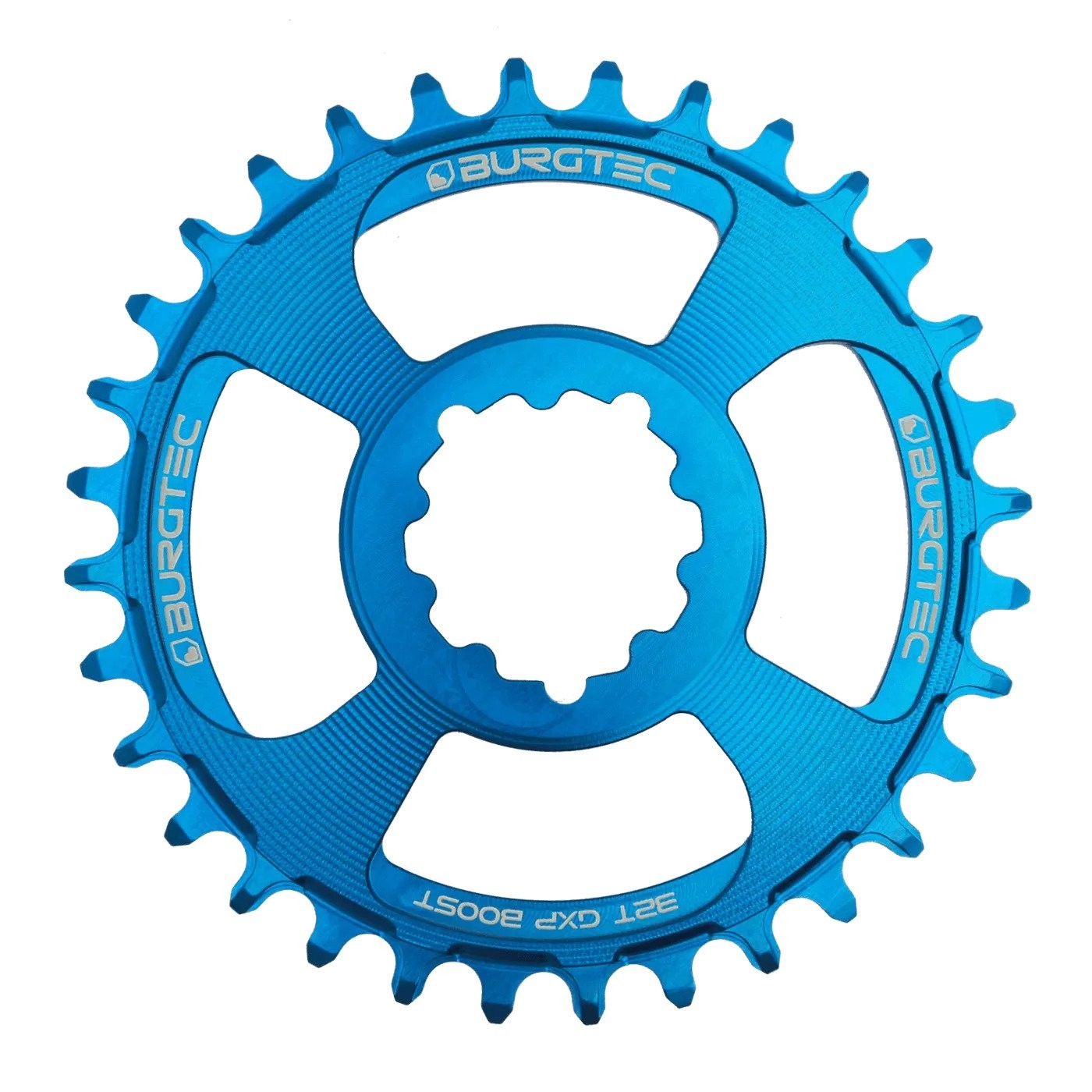 BURGTEC GXP Boost 3mm Offset Thick Thin Chainring Deep Blue 32T