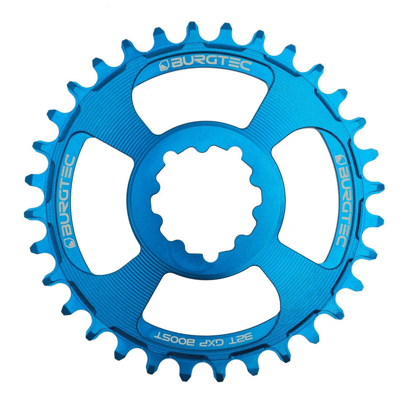 BURGTEC GXP Boost 3mm Offset Thick Thin Chainring Deep Blue 32T
