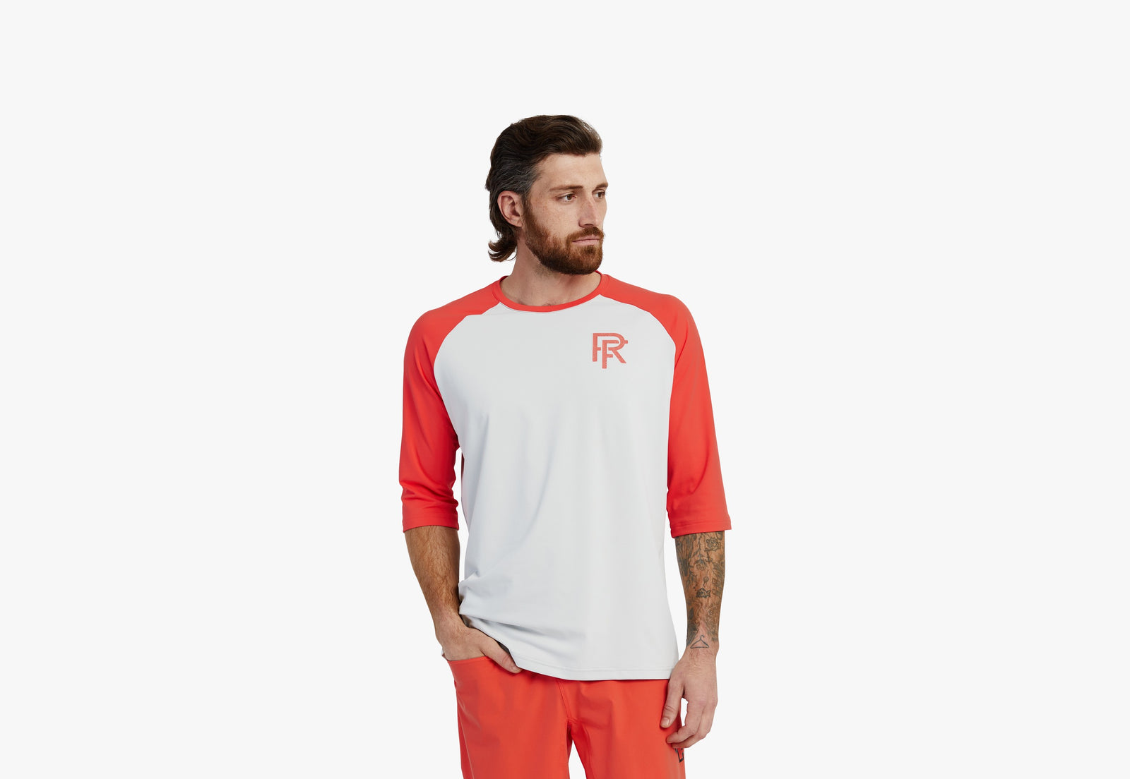 RACE FACE Commit 3/4 Sleeve Tech Top Coral XL