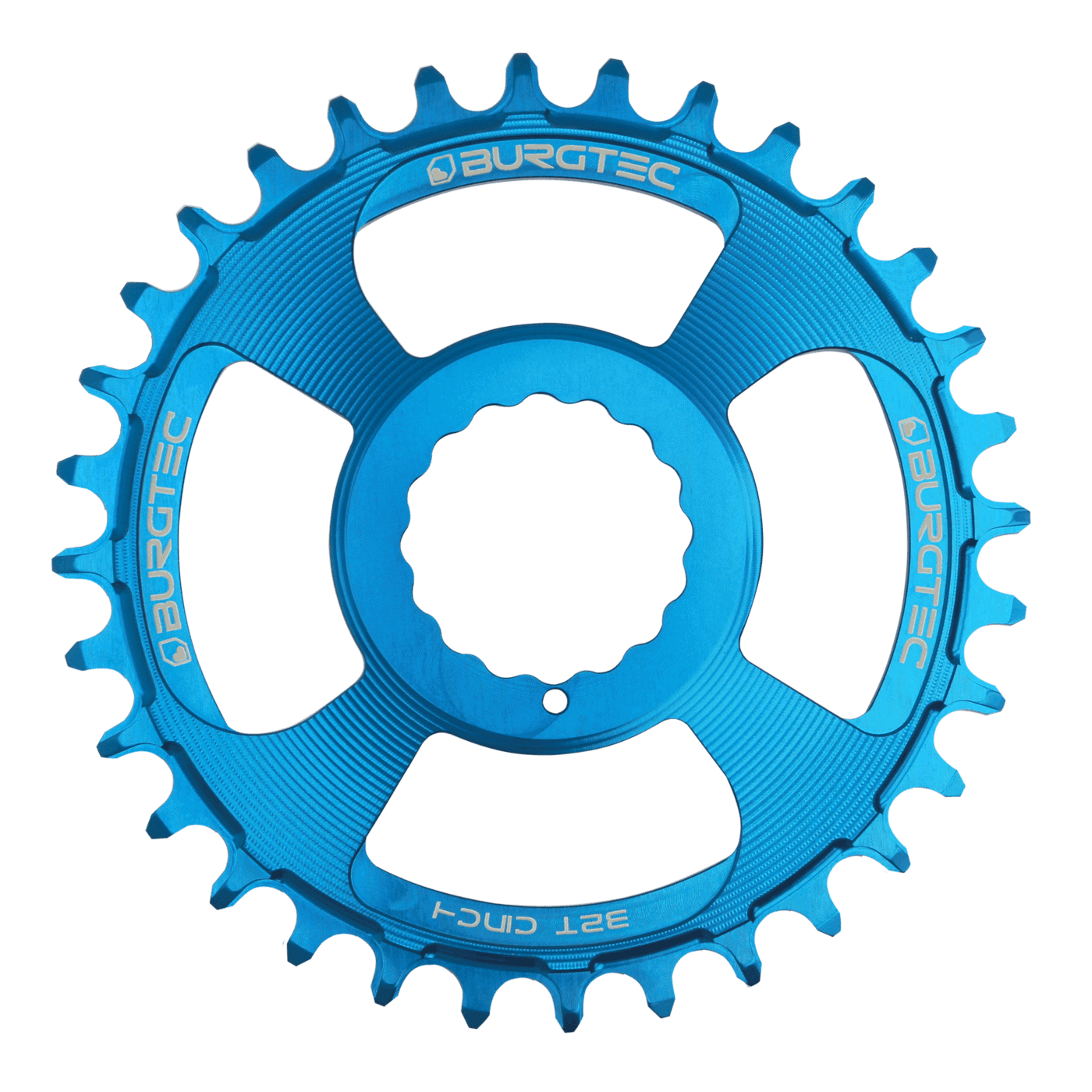 BURGTEC Cinch Thick Thin Chainring 34T Deep Blue
