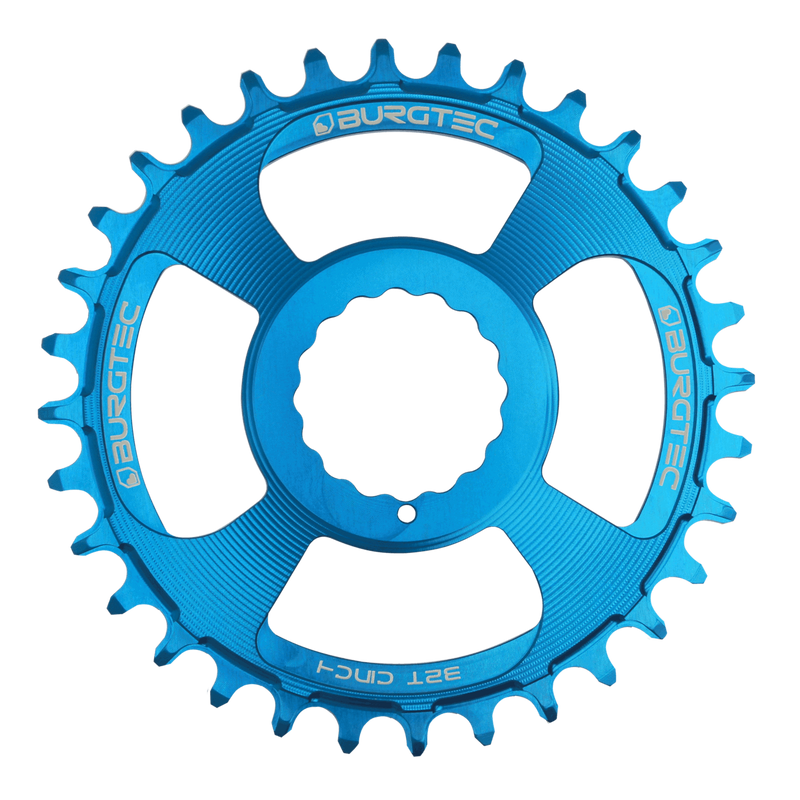 BURGTEC Cinch Thick Thin Chainring 34T Deep Blue