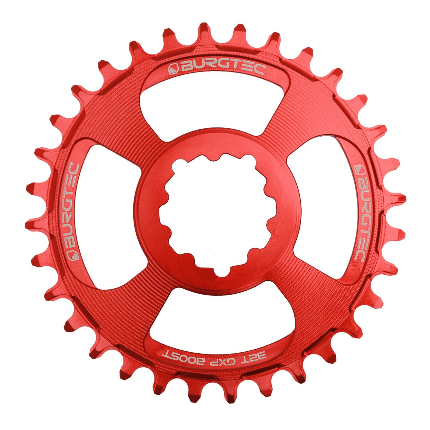 BURGTEC GXP Boost 3mm Offset Thick Thin Chainring 34T Race Red