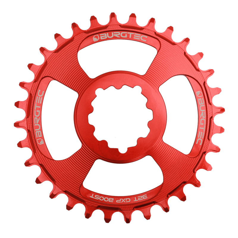 BURGTEC GXP Boost 3mm Offset Thick Thin Chainring 34T Race Red