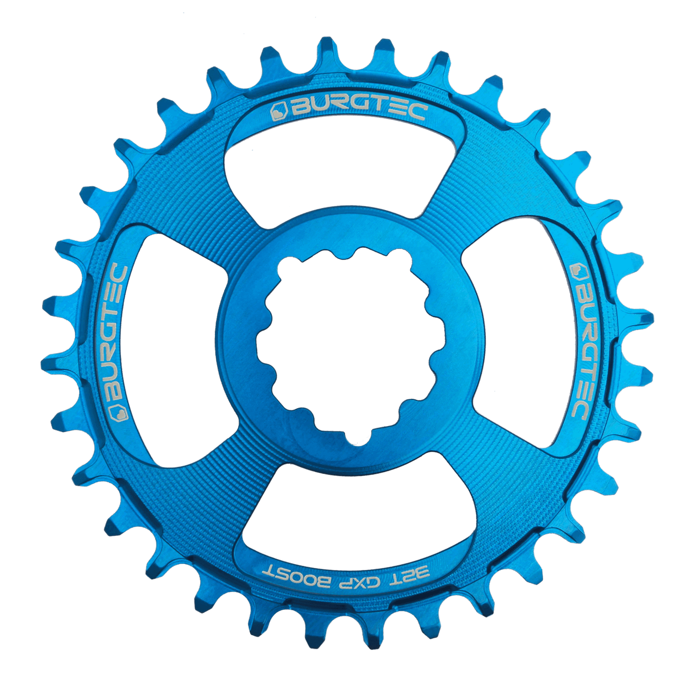BURGTEC GXP Boost 3mm Offset Thick Thin Chainring 34T Deep Blue