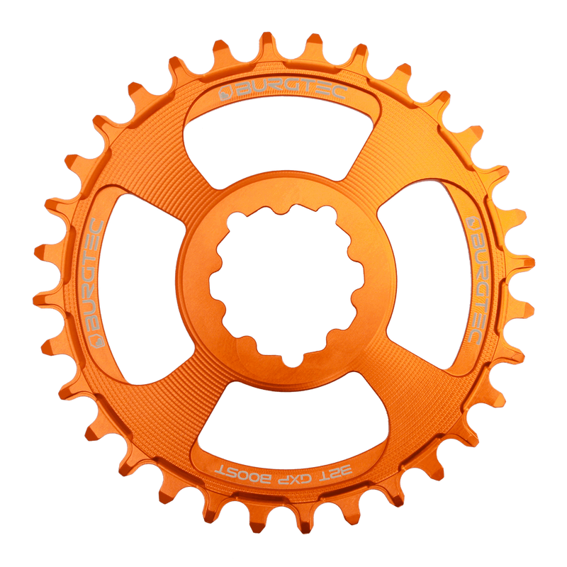 BURGTEC GXP Boost 3mm Offset Thick Thin Chainring 34T Iron Bro Orange