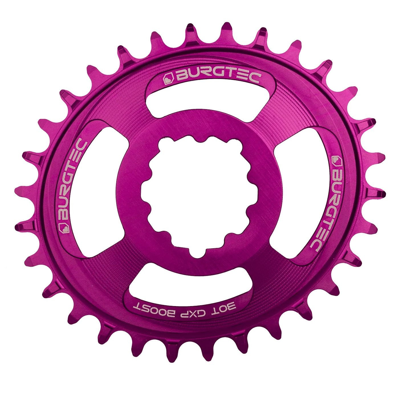 BURGTEC Oval GXP Boost 3mm Offset Thick Thin Chainring 32T Purple Rain