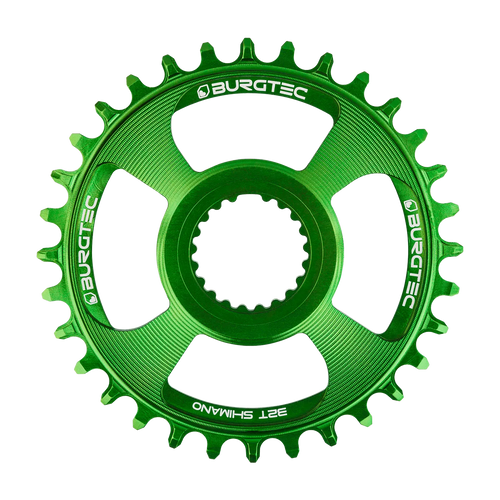 BURGTEC Shimano Direct Mount Thick Thin Chainring - 32T - Candy Spruce Green