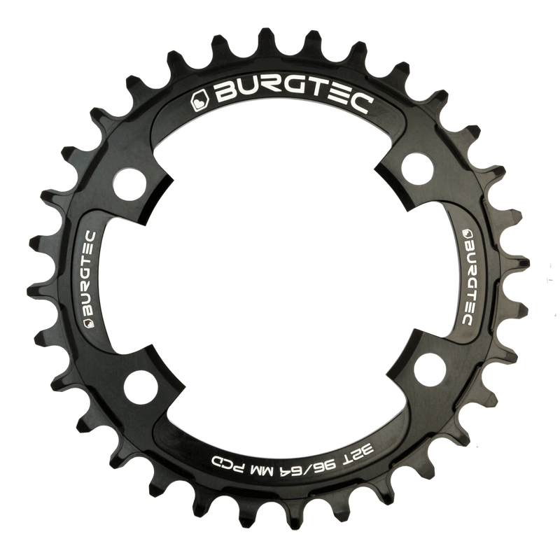 BURGTEC 96/64mm PCD Thick Thin Chainring 30T Burgtec Black