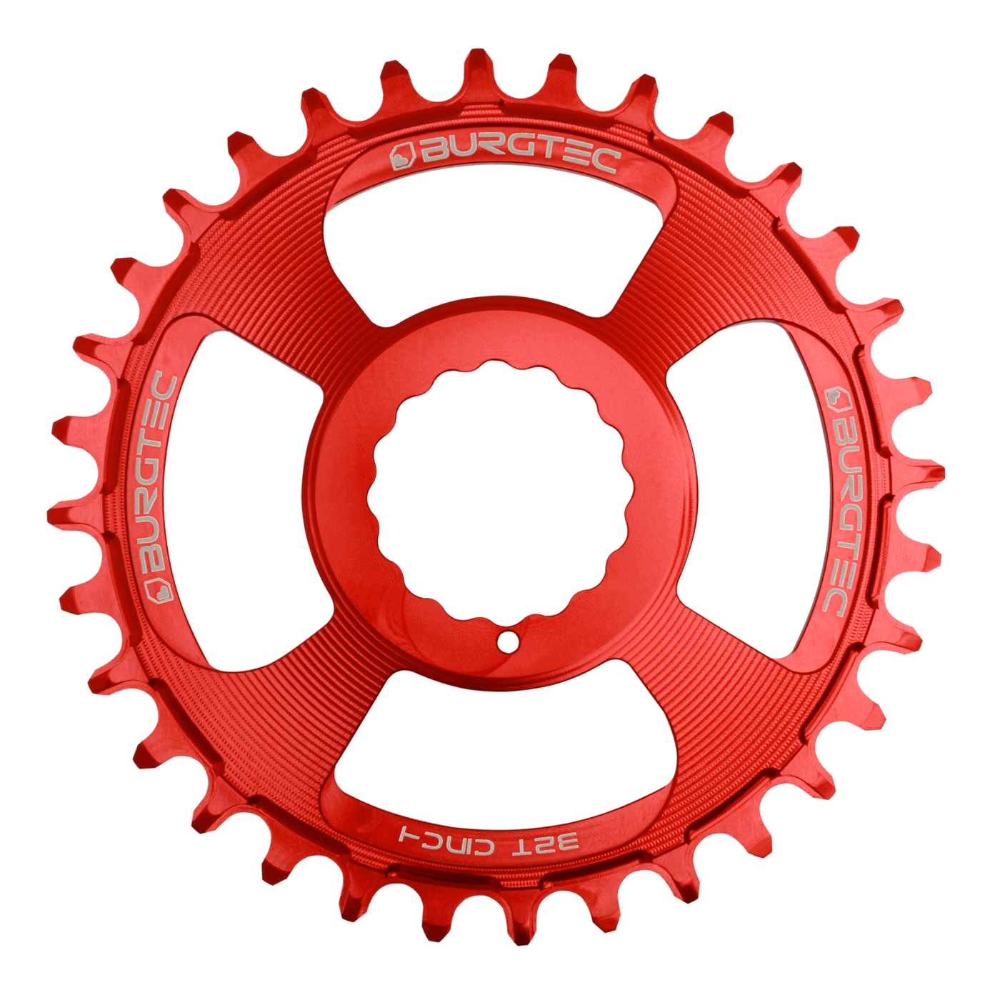 BURGTEC Cinch Thick Thin Chainring 32T Race Red