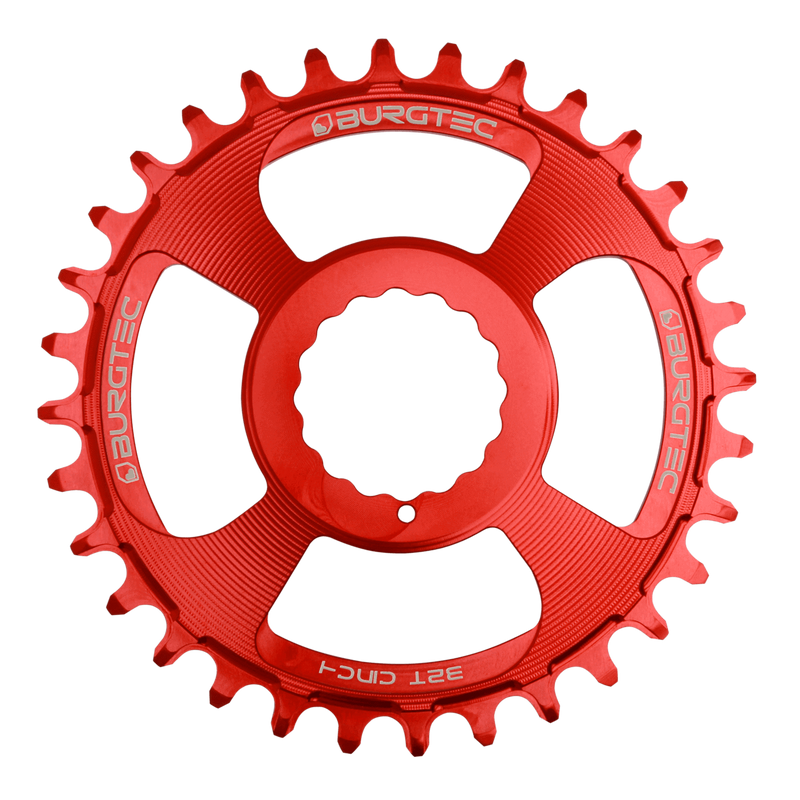 BURGTEC Cinch Thick Thin Chainring 32T Race Red