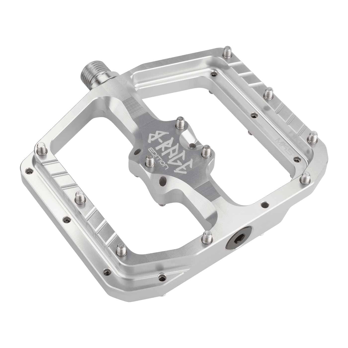 BURGTEC Penthouse Flat MK5 B-­Rage Edition Pedals ­Rhodium Silver