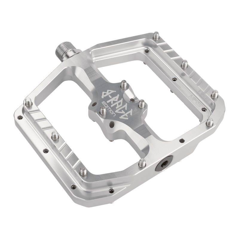 BURGTEC Penthouse Flat MK5 B-­Rage Edition Pedals ­Rhodium Silver