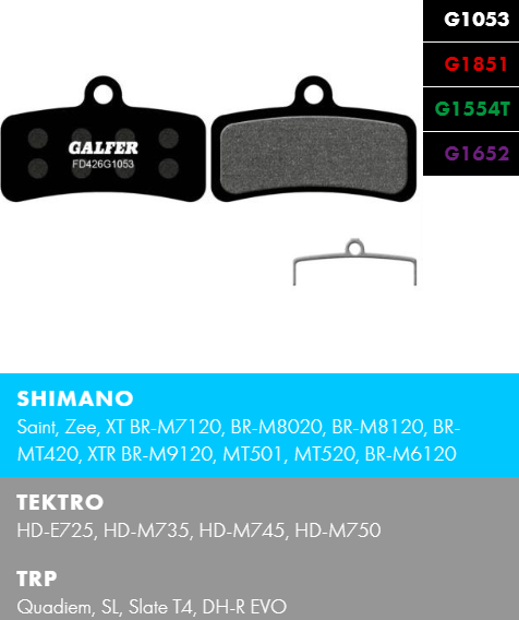 GALFER BIKE FD426G1652 E-BIKE Pack of 60 Brake Pad (30 Sets)