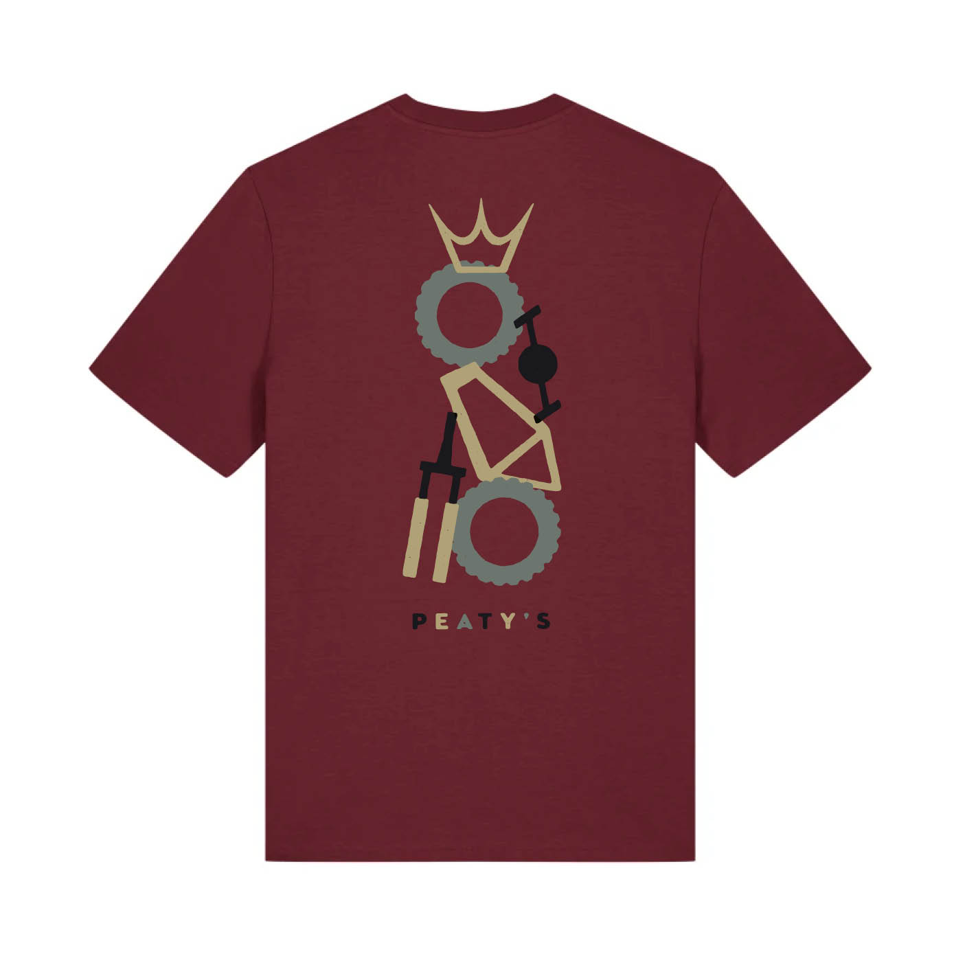 Peaty's AW25 PubWear Tee - Stacked / Burgundy - XL