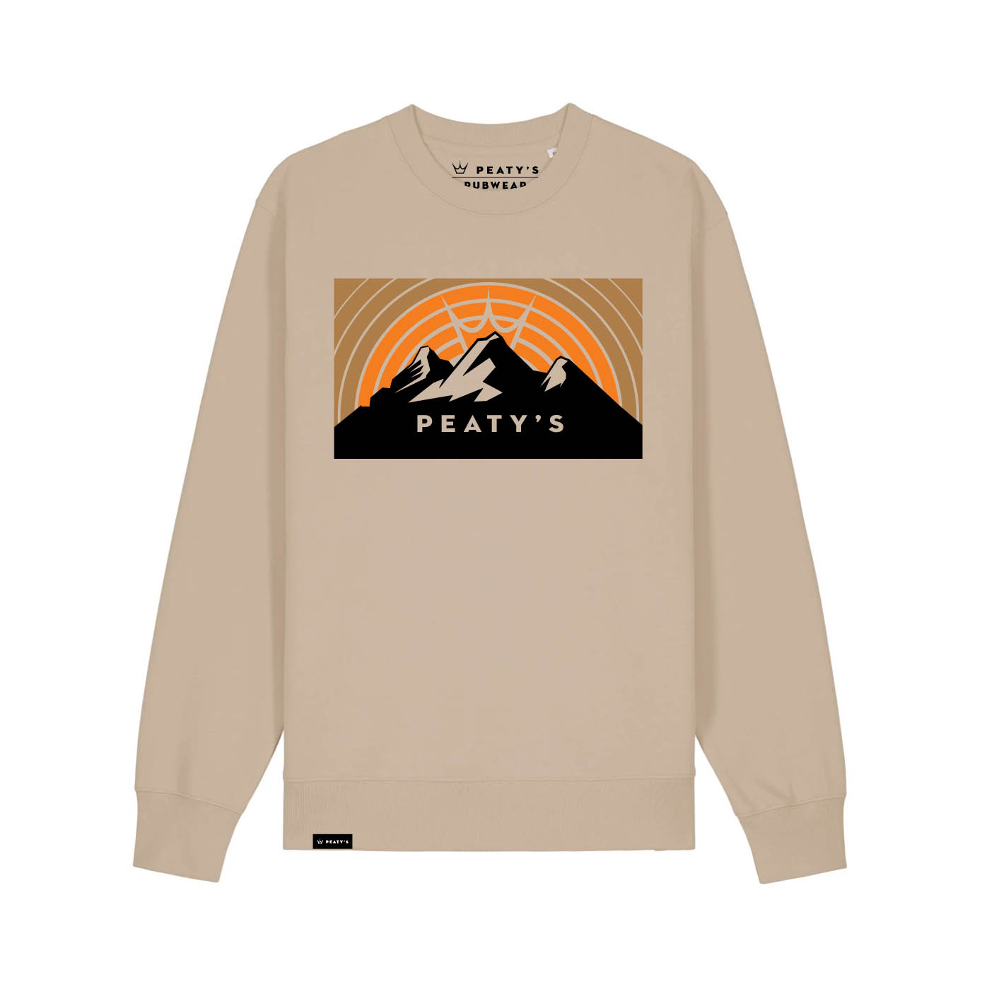 Peaty's AW25 PubWear Crew Jumper - Sunset / Desert Dust - Medium