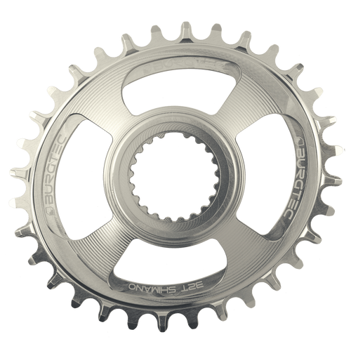 BURGTEC Oval Shimano Direct Mount Thick Thin Chainring - 32T - Rhodium Silver