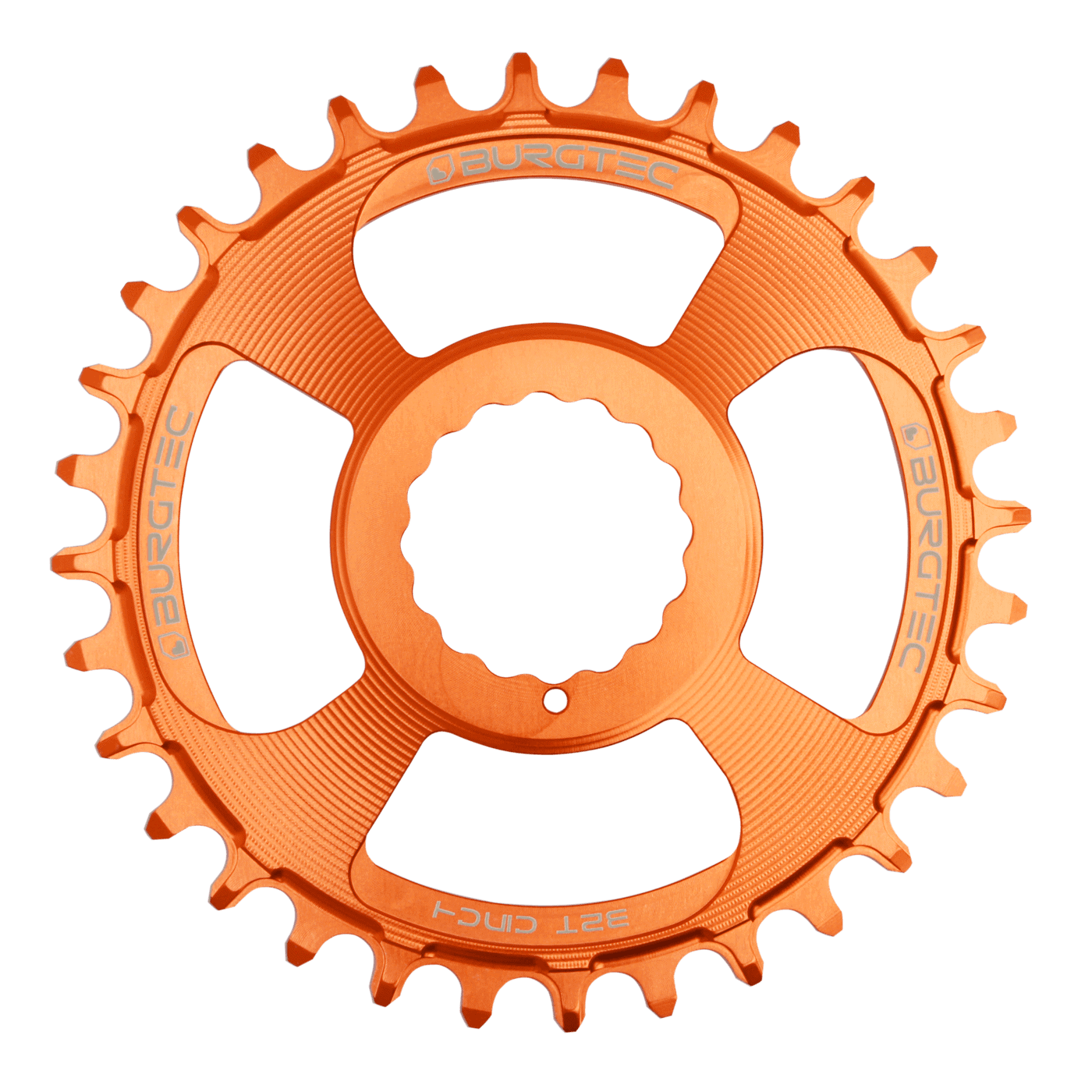 BURGTEC Cinch Thick Thin Chainring 28T Iron Bro Orange