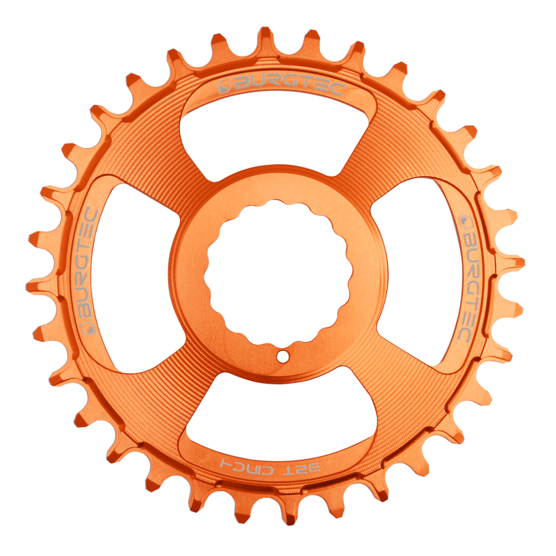 BURGTEC Cinch Thick Thin Chainring 34T Iron Bro Orange