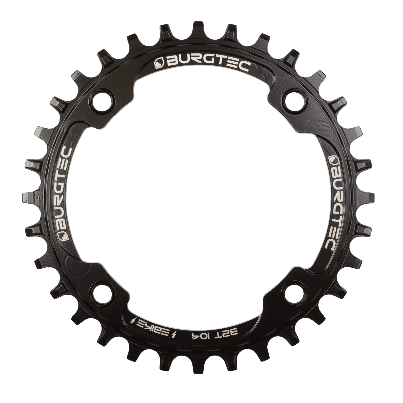 BURGTEC 104mm BCD E-Bike Steel Thick Thin Chainring - Inside Fit - 32T
