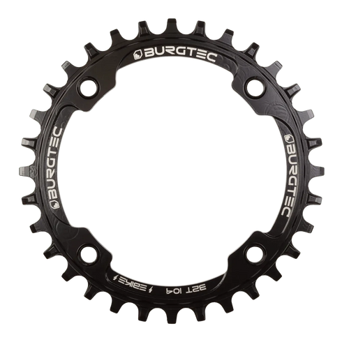 BURGTEC 104mm BCD E-Bike Steel Thick Thin Chainring - Inside Fit - 32T