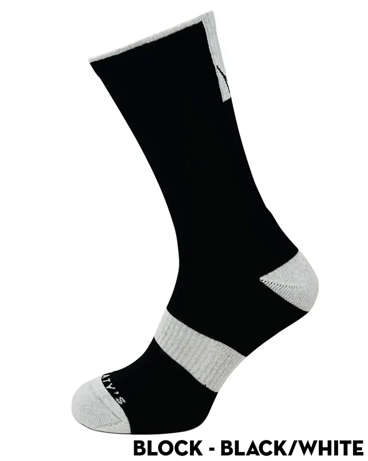 Peaty's AW25 ShredSock - Block - Black/White