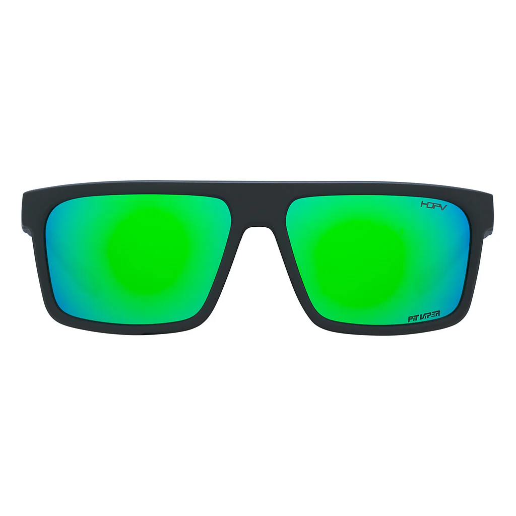 Pit Viper The Bio Exec Turboshaft Sunglasses HDPV Polarized Blue-Green Lens