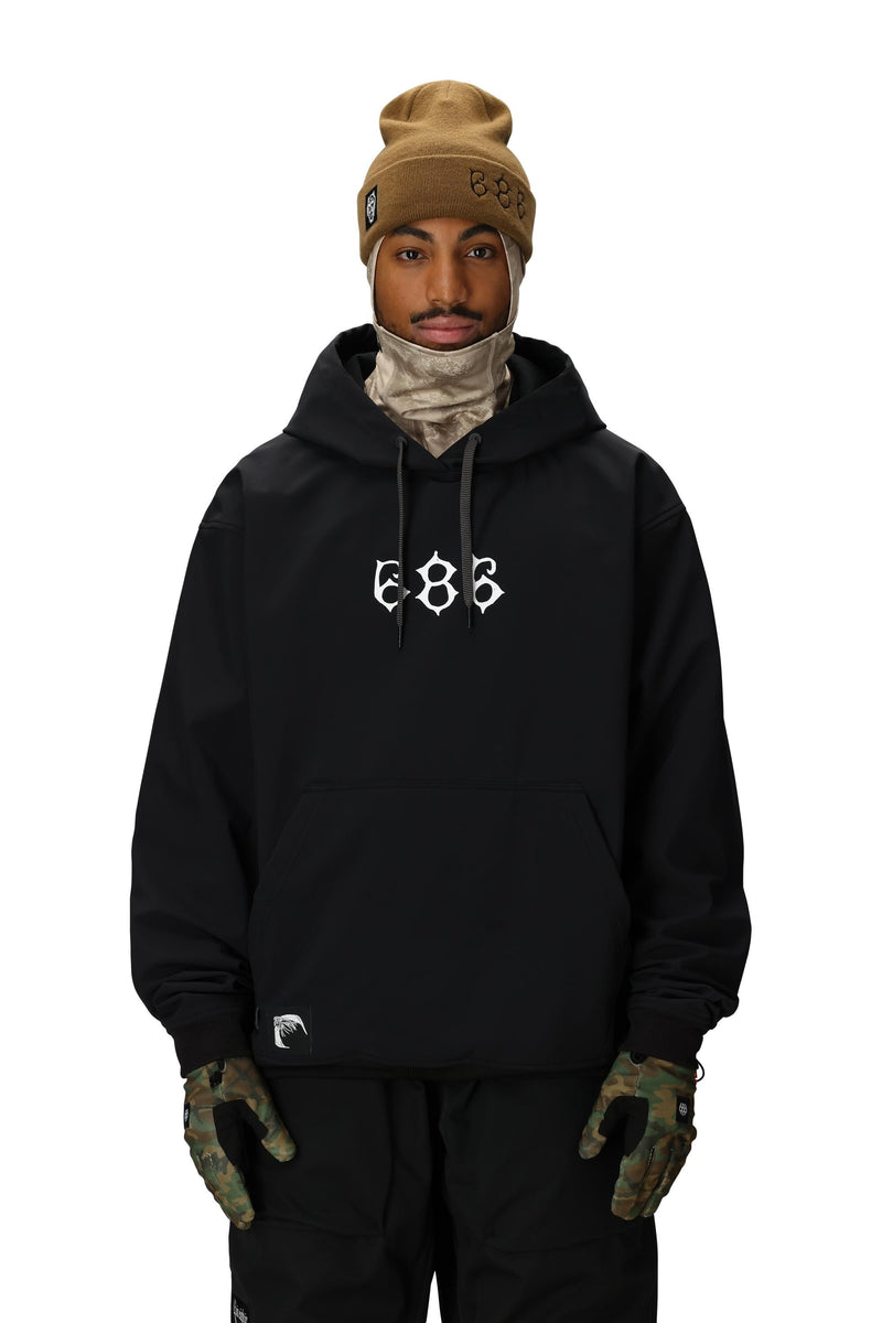 686 x ASSC F1 Waterproof Team Hoody Black