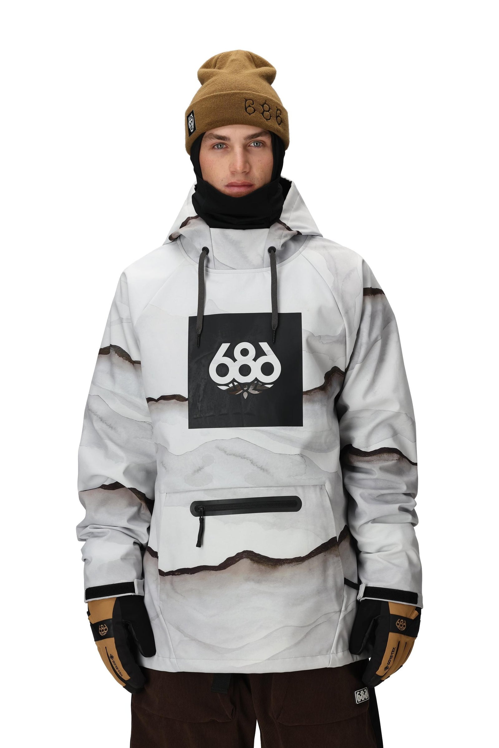 686 Waterproof Hoody Smoke Mountain Print