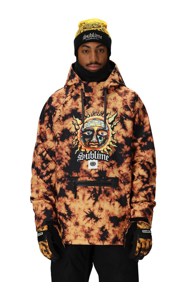 686 Waterproof Hoody Sublime Orange Tie Dye