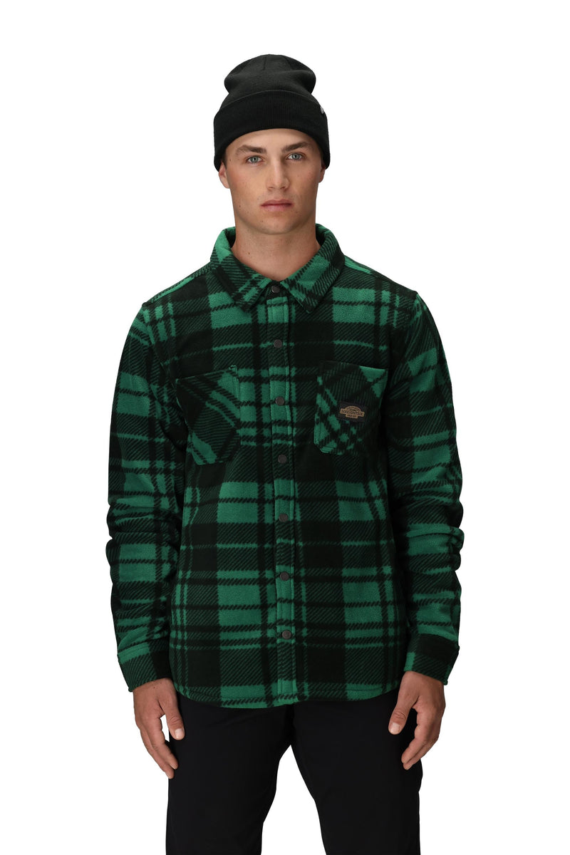686 Sierra Fleece Flannel Emerald Green Plaid