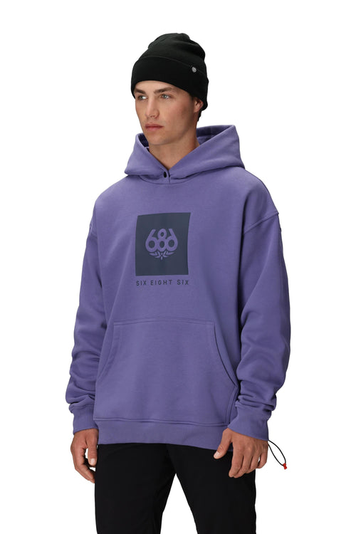 686 Knockout Logo Premium Heavyweight Pullover Hoody Purple Dawn